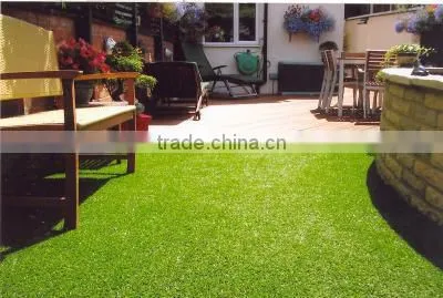 25mm Flat Shape Four Color Outdoor Landscaping Artificial Lawn photo-3