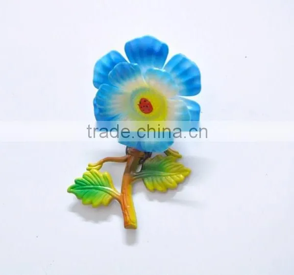 5 Inch Plastic Morning Glory Wedding Decoration Artificial Flower Freezer Magnet photo-3