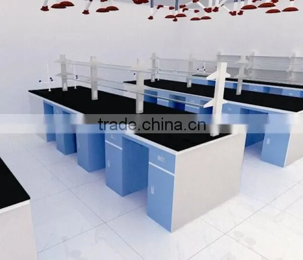 With Reagent Rack and Sink Galvanized Steel Lab Bench photo-6