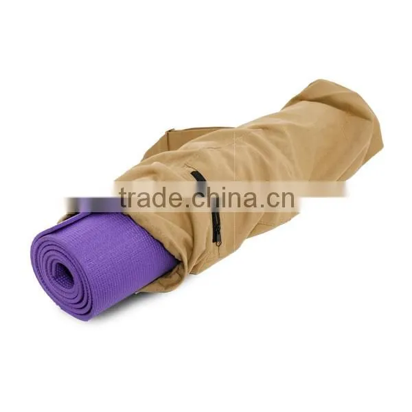 Fitness Drawstring Canvas Duffel Waterproof India Yoga Mat Bag photo-5