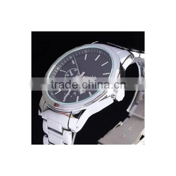 Japan Quartz Shiny Stainless Steel Metal Band Oem Watch for Men photo-2