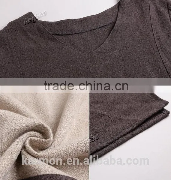 Linen Dress Plus Size Dress Spring Autumn Winter Dress photo-4