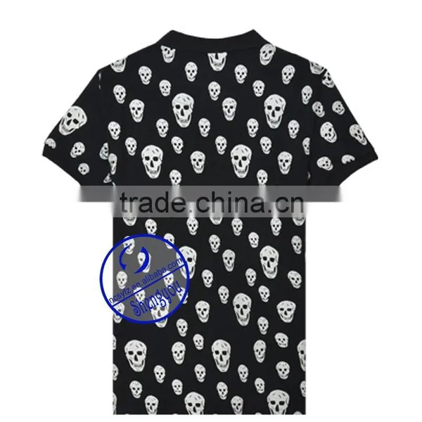 Men High Quality Allover Print Polo T Shirt photo-2