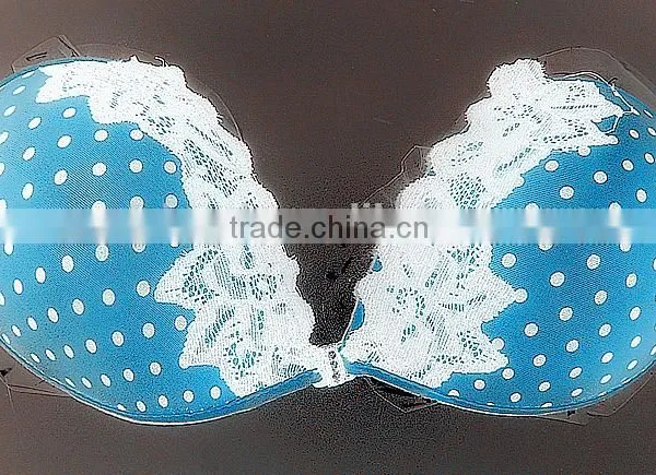 Uplift Front Closure Sponge Bras Cute Lingerie With Dotted photo-6