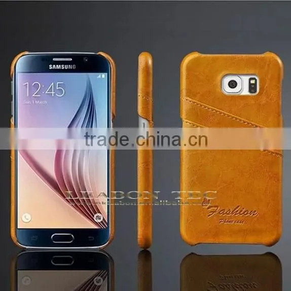 New Products For Samsung Galaxy S6 Leather Case, For Samsung Galaxy S6 Back Cover Case With Card Slots photo-3