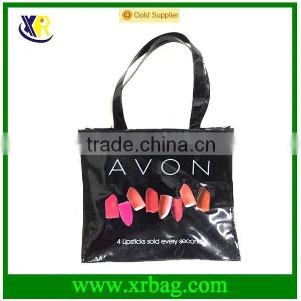 Fashion Easily Women Black PU Handbag With Logo Print photo-2