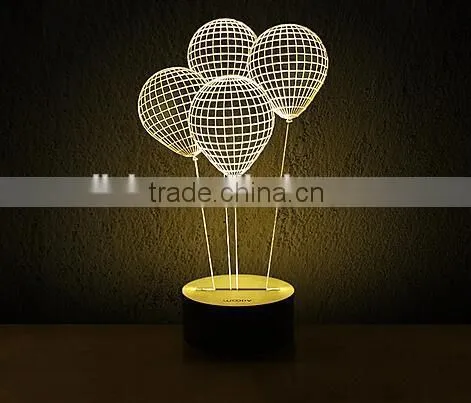 New Model 3D LED Lamp With Temperature Sensing Color Change Function photo-3