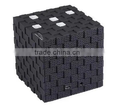 Free Shipping Output 8W Subwoofer Speaker Rubik's Cube Style Portable Wireless Bluetooth Speaker photo-2