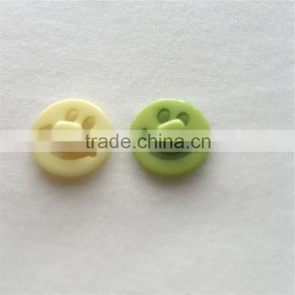 Fancy Smiling Face Buttons Resin Button Printing Polyester Resin Button photo-3