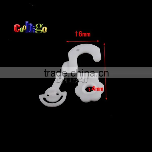 33.5*16mm White Plastic Sock Hanger Hook For Packing Socks Skirts Clothes #FLC237-C