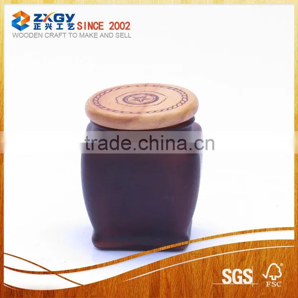 Glass Jar Wooden Lid