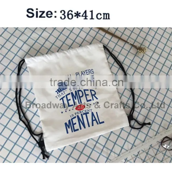 Wholesale Top Quality Custom Printing Canvas Drawstring Bag photo-2