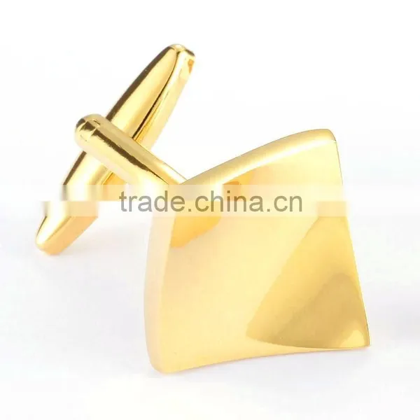 Gold Engravable Infinity Rectangle Cuff Links photo-3