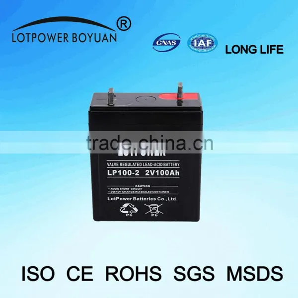 High Discharge Rate 2v 100ah Eps Vrla Battery