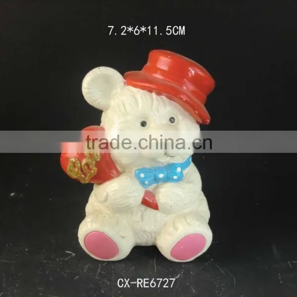 Valentines Day Gifts, Ceramic Flower Pot , Ceramic Mimi Flower Pot Whit Teddy Bear photo-4