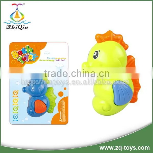 Lovely squirt bath toy plastic sea horse baby bath toy
