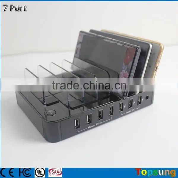 2016 New 7 Ports High Speed Usb Mobile Phone Charger for Smart Phone ul Approval photo-2