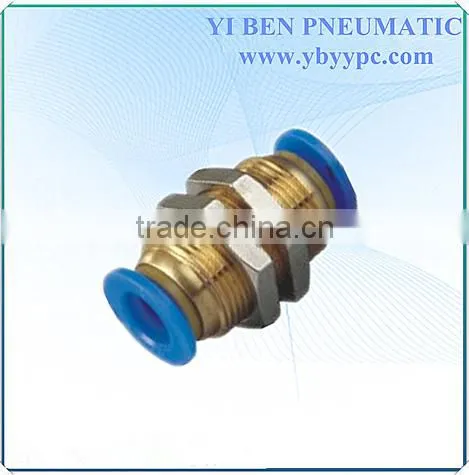 Union Brass Straight Pneumatic Bulkhead Fitting Stainless