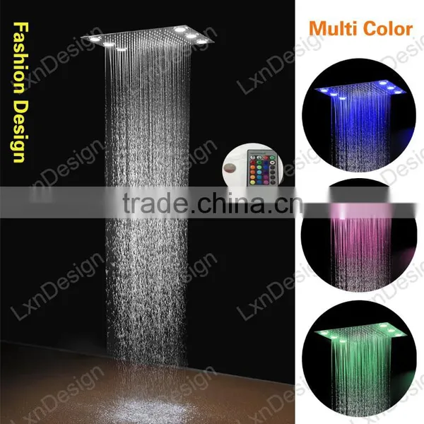 Embed Ceiling Bath Shower 2 in 1 Multiple Color Remote Control Electric Shower Set With Led Light Bathroom Shower Set photo-6