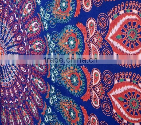 Blue Mandala Tapestry Wholesaler Indian Wall Hanging Tapestry Bedspread Throw Large Wholesale Hippie Bohemian Mandala Tapestry photo-3