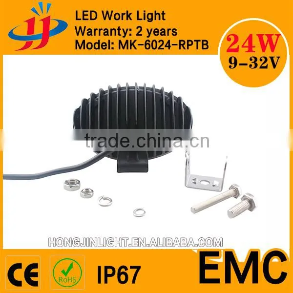 Wholesale Tractor Machine Square Offroad Oval 12 Volt LED Work Light 24w photo-4