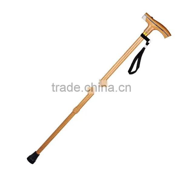 Aluminum Two Sections Ten Points Adjustable Telescopic Elder Old Man Walking Stick With Led Light photo-2