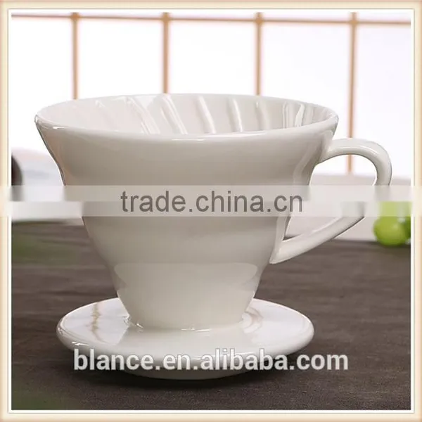 Glazed Ceramic Coffee Dripper Porcelain Europe Style photo-2