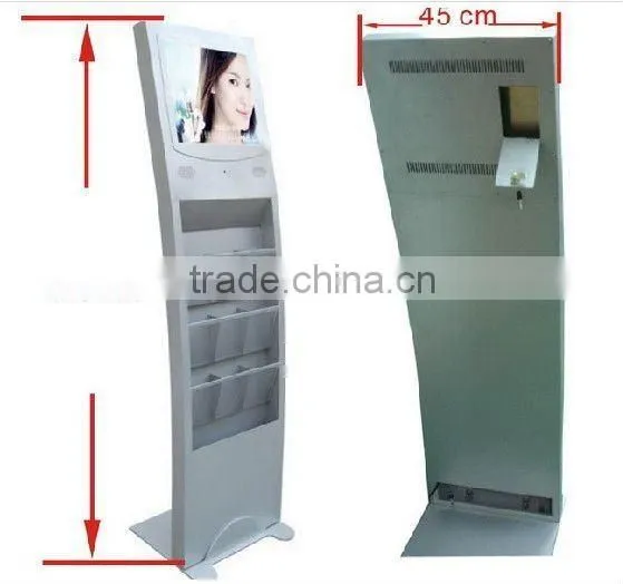 22" Inch Floor Stand Wireless With Magazine Rack Electronic ad Player photo-3