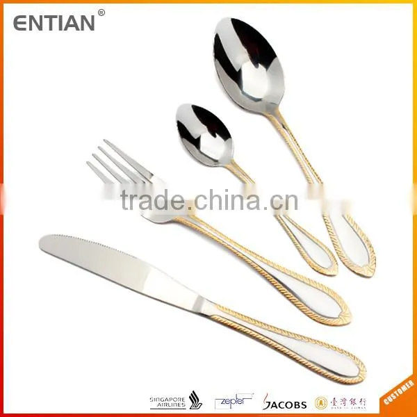 Dinnerware Set Gold Plated Flatware 72 Pcs Gottinghen Cutlery Set photo-3
