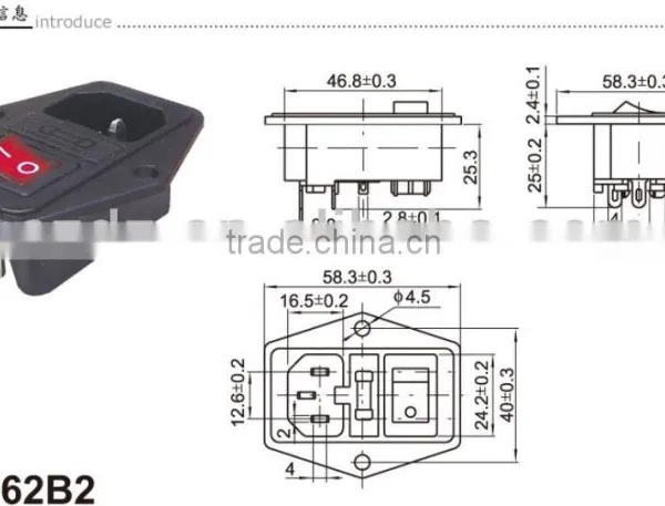 Green DC Male and Female Connector,Nice Price Male Connector DC Jack 5.5mm*2.1mm photo-6