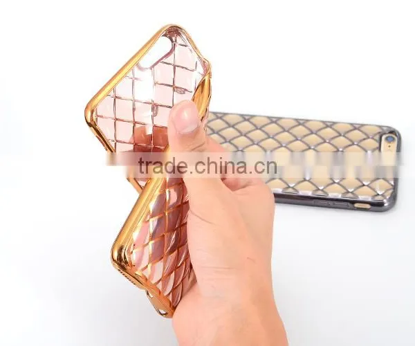 High Quality 100% Smooth Edges Electroplating TPU Transparent Clear Back Mobile Phone Case Cover for IPhone 6 / 6s photo-5