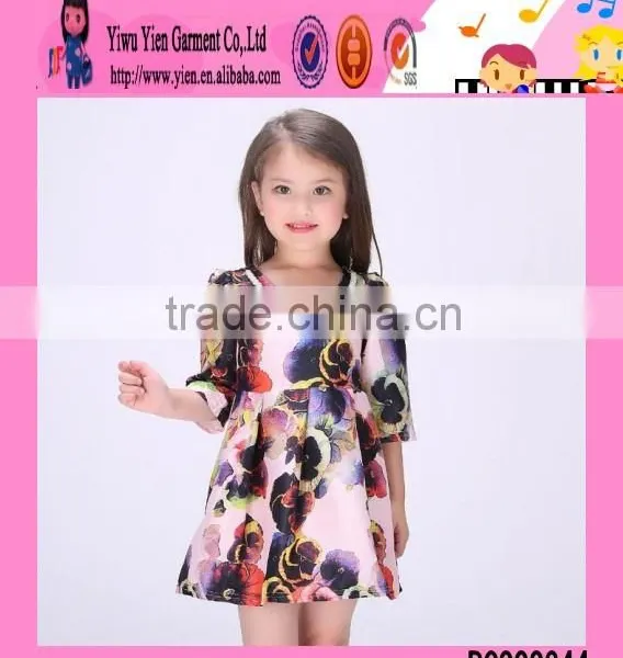 Fashion Flower Picture of Children Casual Dress Wholesale Summer Girl Children Dress Models photo-4