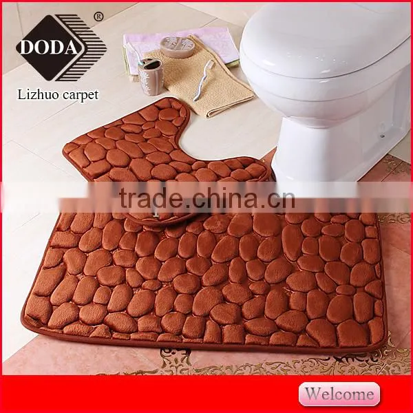 Anti-slip Pvc Polyester Memory Foam Bathroom Carpets and Rugs photo-3
