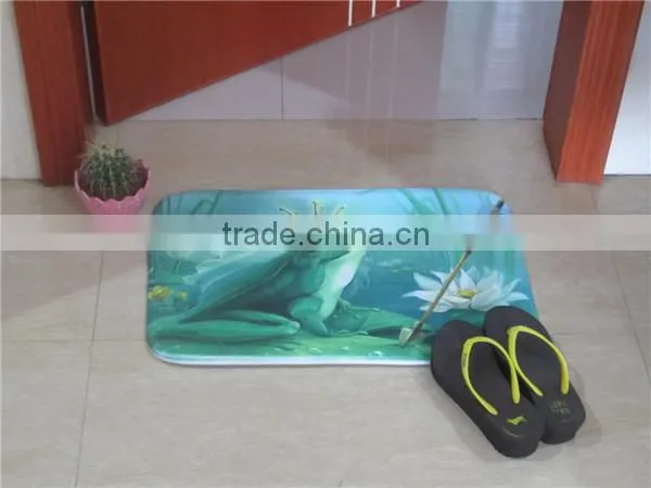 Anti-slip 100% Polyester Waterproof Cheap Printed Stone Mini Door Mat photo-2