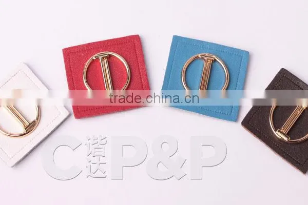 Delicate Metal Label Branded Leather Patch in Garment photo-3