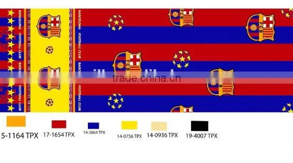 Barca/chelsea/manhcester/united, Football Club Printed Bed Sheet Fabric
