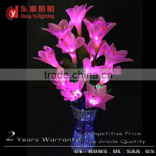 Interior House Warming Decoration Waterproof Lily Flower Vase Light photo-3