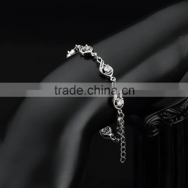 Unique Design Solitaire Cubic Zirconia Bracelet Length Adjustable Jewelry Best Gift for Her photo-5