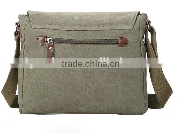 Made in China High Quality Men's Vintage Canvas Messenger Shoulder Bag Crossbody Sling School Bags Satchel photo-6