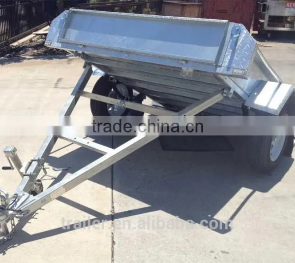 8x4 Chequer Plate Fully Welded Box Trailers Tipping Trailer photo-4