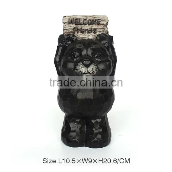 Welcome Ornament Polyresin Bear Garden Sculpture photo-2