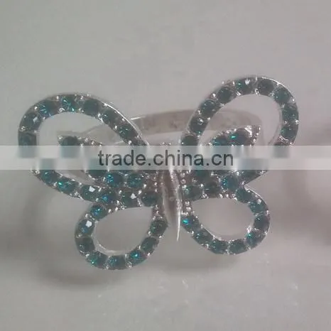Jewelled Metal Alloy Butterfly Napkin Ring photo-4