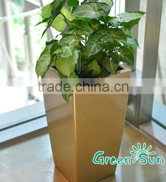 plastic rectangular flowerpot, planter, square, glossy or matte
