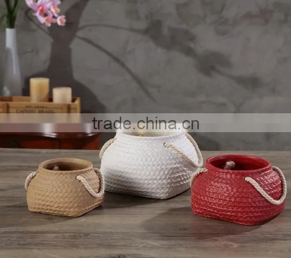 2016 Newest Funny Bag Shaped Stoneware Type for Garden Decoration Flower Pot/flower Plants photo-3