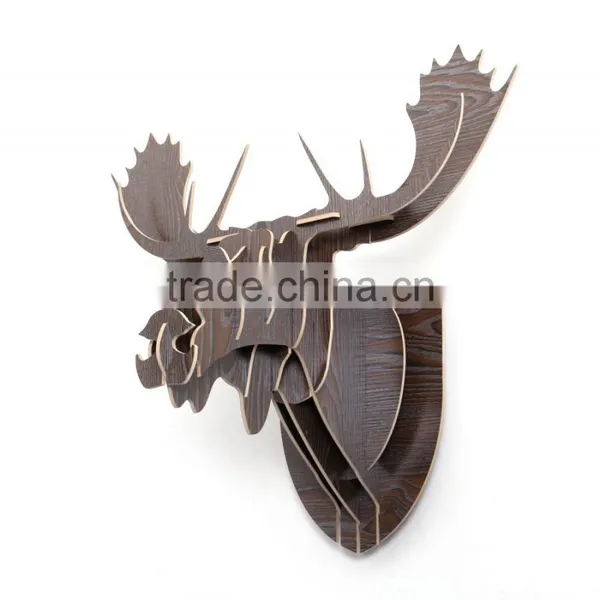 Moose Head 3D Wooden Construction Puzzle Kit photo-3