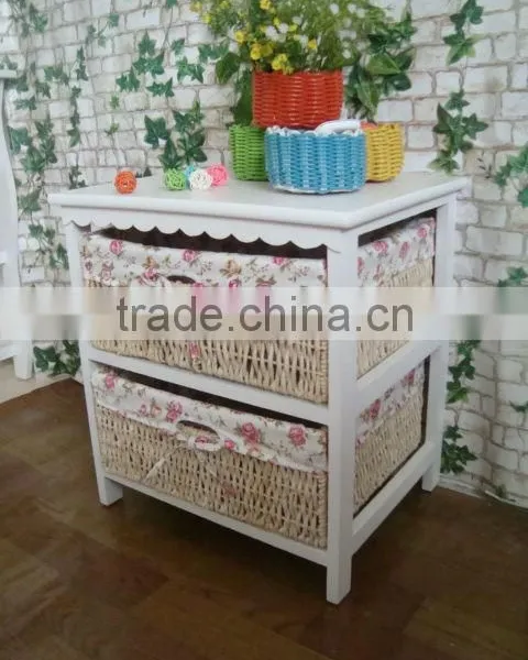 Hot Sale Modern Style White Wooden Cabinet With 2 Drawer photo-3