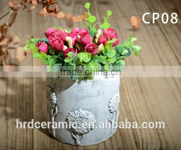 Unique Design Pot Cement Flower Pot for Plant Garden Pot photo-4