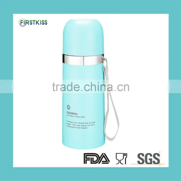 Double Wall Stainless Steel Color Vacuum Flask in Bullet Type photo-2