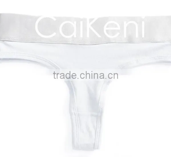 OEM Customized Your Own Brand Logo Design on Elastic Silver Band High Cut G-String Hipster Cotton Lady Boxer Briefs Women Briefs photo-4