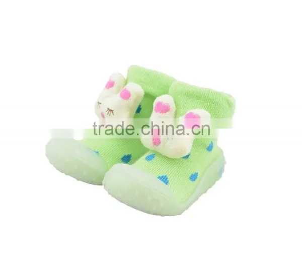 Factory Wholesale Funny Skidders Thick Rubber Sole Cheap Baby Shoes photo-5